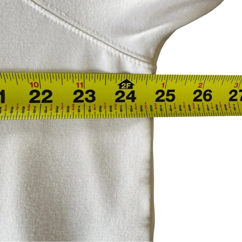 Athleta Coaster Luxe Recover Sweatshirt Top Magnolia White Thumbhole Athletic 1X - Picture 9 of 13